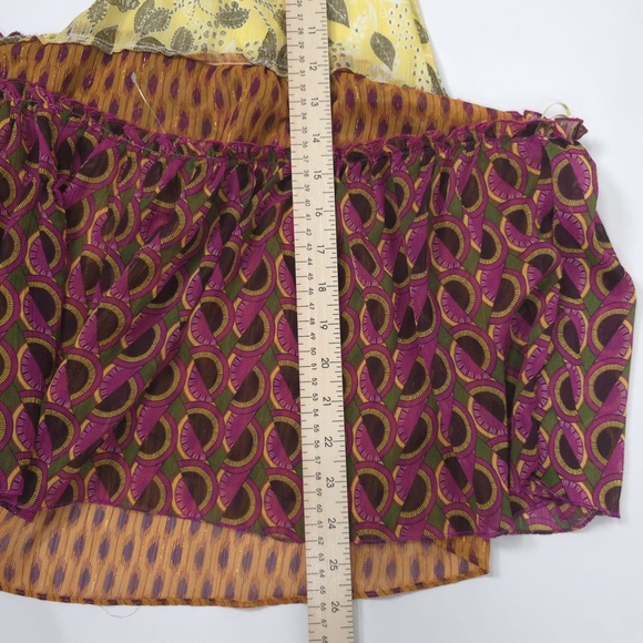 NWT ZARA Halter Neck Multicolored Printed Top Metallic Layer 7720/025 Size XL - Picture 11 of 14